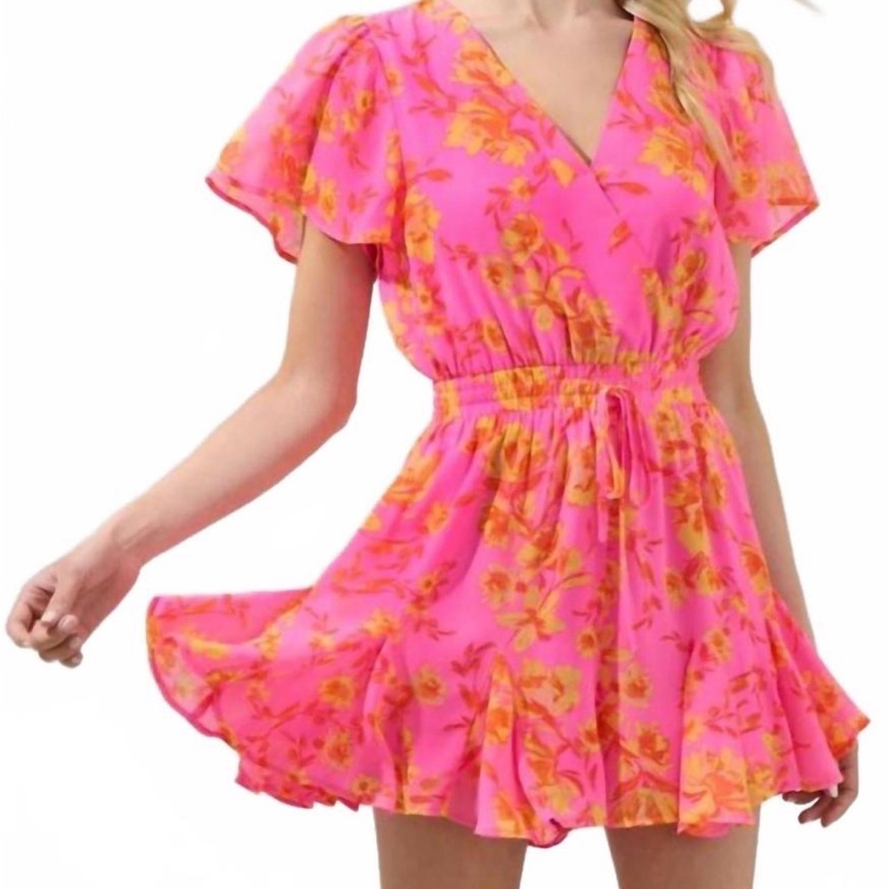 Sugarlips
Women’s Hot Shot Romper In Orange/pink  M